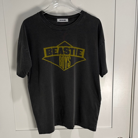 DAYDREAMER Beastie Boys Tee 100% Cotton Gray/Yellow Single Stitch OVERSIZED XS - Picture 1 of 4